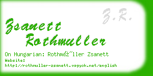 zsanett rothmuller business card